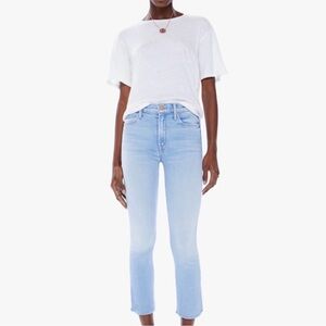 MOTHER The Mid Rise Dazzler Crop Fray in Sun Kissed